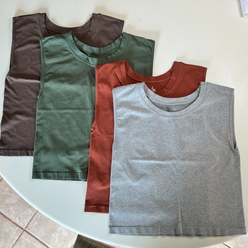 FREE PEOPLE Seamless Cropped Muscle Tee (Various Colors) M/L
